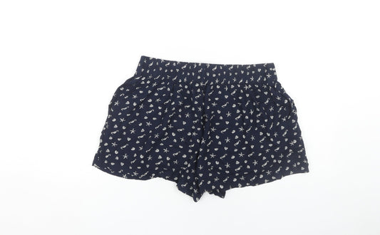 Marks and Spencer Women's Blue Nautical Shorts Size 10