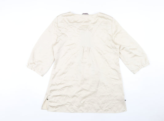 Womens UK Size 12 Marks and Spencer Beige Tunic Blouse