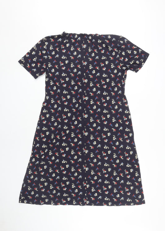 Marks and Spencer Floral A-Line Dress, Size 14, Multicoloured