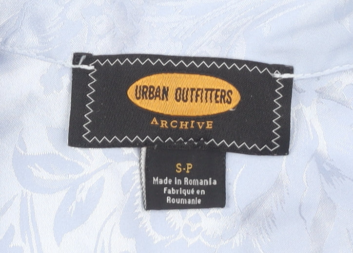 Womens UK Size S Urban Outfitters Blue Cropped Blouse