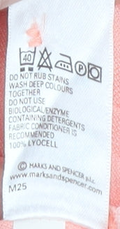 Womens UK Size 16 Marks and Spencer Pink Basic Button-Up