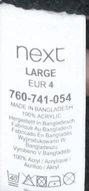 Next Men's Black Pullover Jumper Large Acrylic