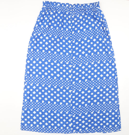 Next Women's Blue Geometric Skirt - Size 16