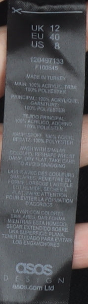 ASOS Design Black Women's Long Sleeve Dress Size 12