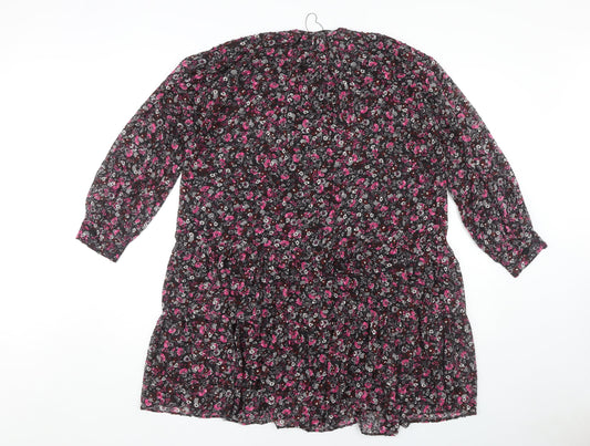 Zara Women Floral Multicoloured M Dress