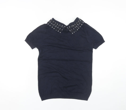Womens UK Size 8 NEXT Navy Pullover Jumper