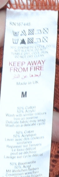 PrettyLittleThing Women's Orange Crochet Midi Skirt M