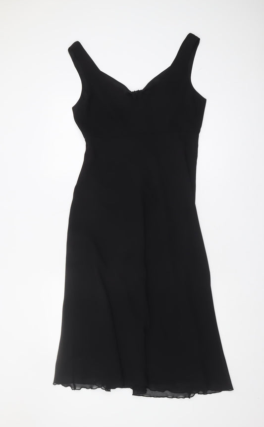 Per Una Women's Black V-Neck Sleeveless Dress Size 12
