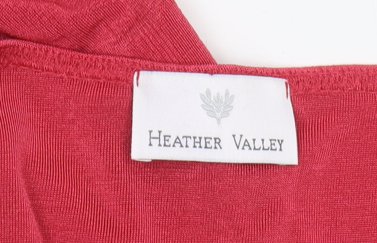 Womens UK Size 20 Heather Valley Red Basic Tank