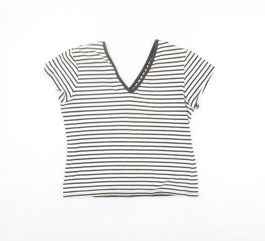 Womens UK Size M Fabrizio Black Basic T-Shirt
