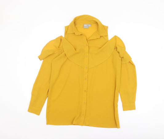 Womens UK Size 6 ASOS Yellow Basic Blouse