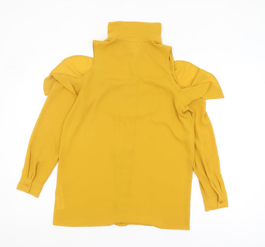 Womens UK Size 6 ASOS Yellow Basic Blouse