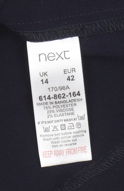 Next Women's Blue Shift Dress Size 14 with Belt