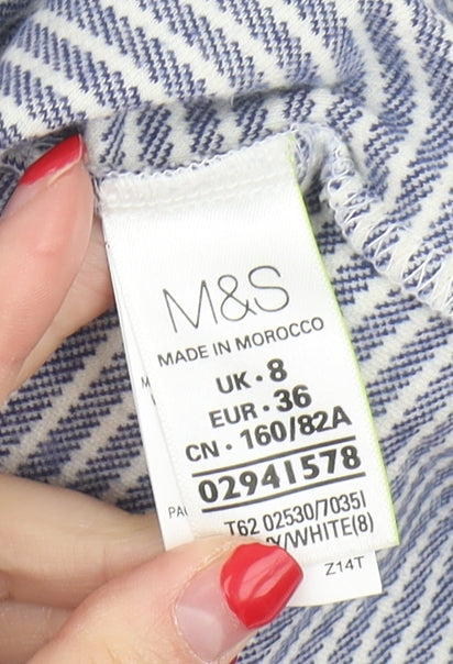 Marks and Spencer Women's Striped T-Shirt Dress, Size 8