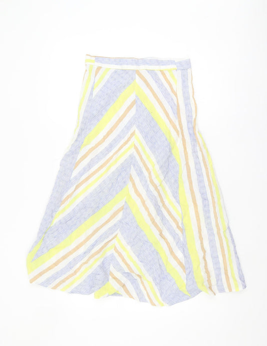 MNG Women's Multicoloured Striped Skirt Size 10