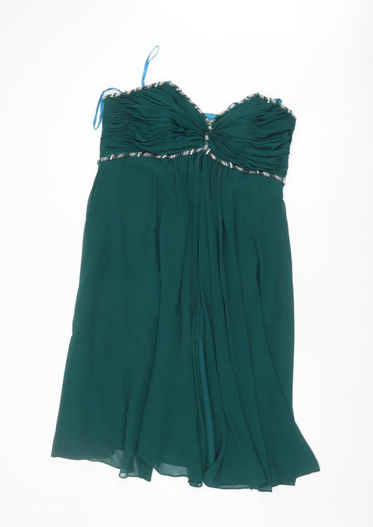 Additional front view of Star by Julien Macdonald Green A-Line Party Dress