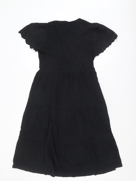 AND/OR Women's Black Midi Dress - Size 10