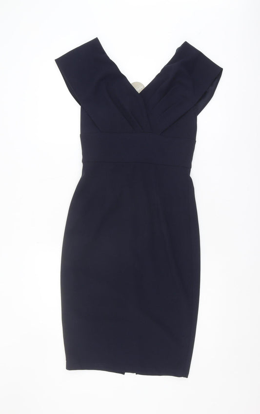 Apricot Women's Black Bodycon Dress, Size 8, Party V-Neck