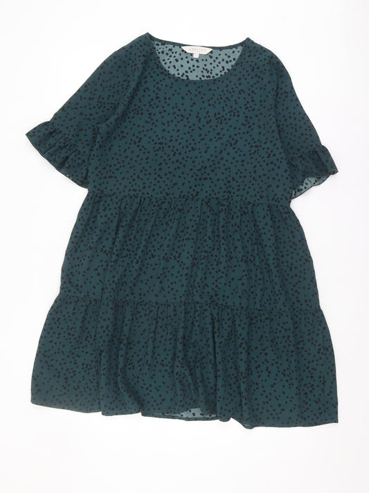 Apricot Women's Green Polka Dot Dress Size 8