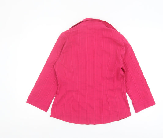 Womens UK Size 12 Marks and Spencer Pink Basic Blouse