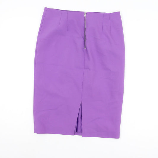 Marks and Spencer Women's Purple Pencil Skirt Size 10