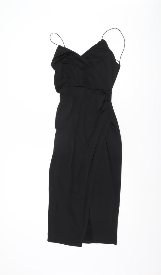 ASOS Women's Black Bodycon Dress Size 8 Sleeveless