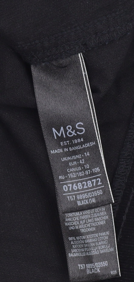 Marks and Spencer Women's Black Pencil Skirt Size 14