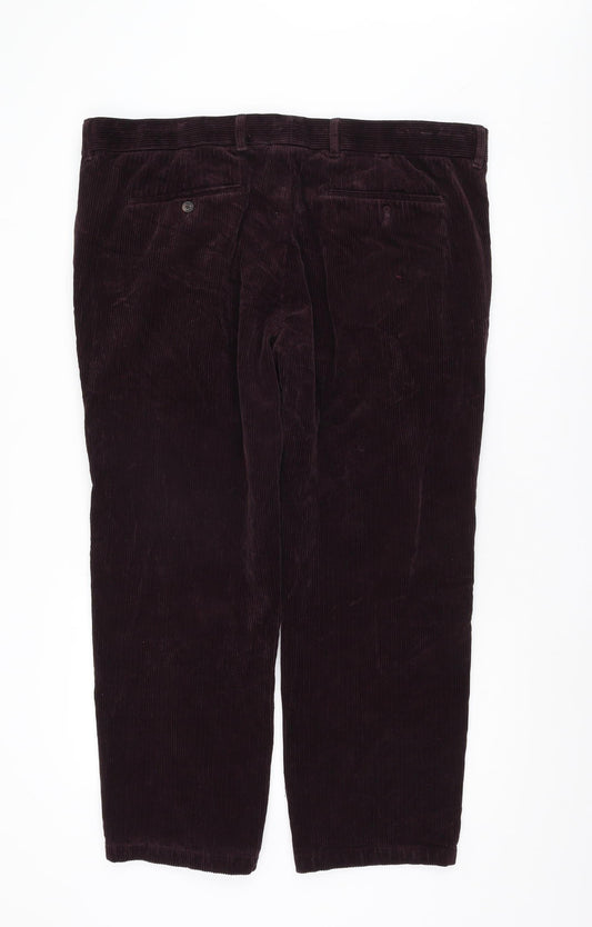 Marks and Spencer Men's Purple Corduroy Trousers 42