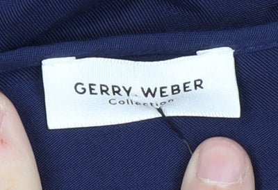 Womens UK Size 12 Gerry Weber Blue Basic Blouse