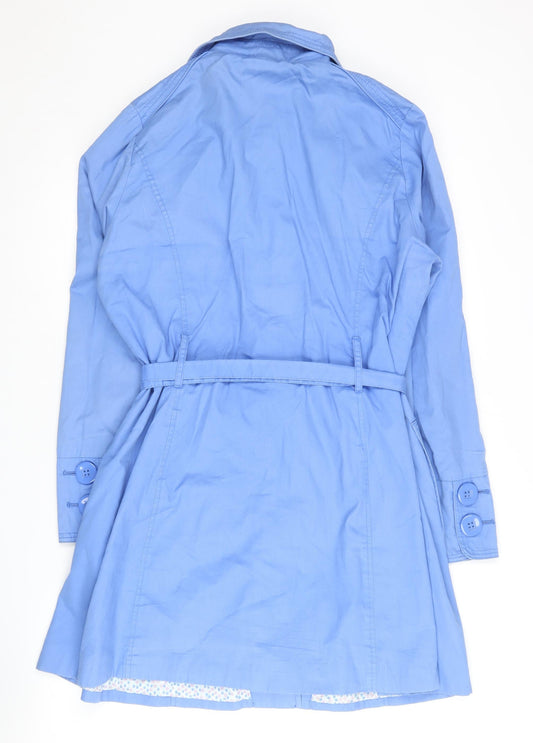 Dunnes Women's Blue Bel Elegance Trench Coat Size 12