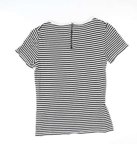 Womens UK Size 2XS Armani Exchange Black Basic T-Shirt