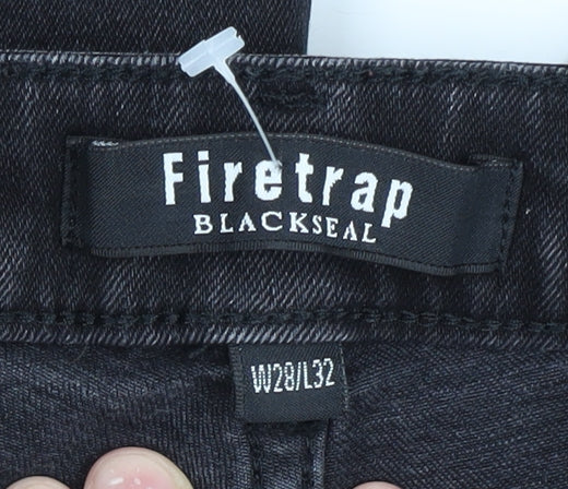 Firetrap Women Black Distressed Skinny Jeans Size 8
