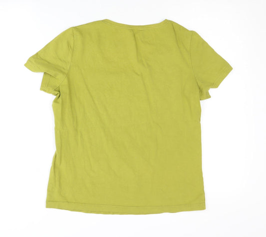 Womens UK Size L Hobbs Green Basic T-Shirt