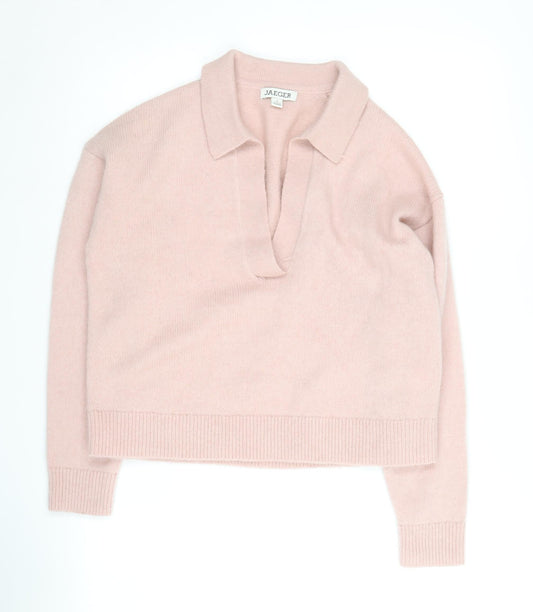Additional front view of Jaeger Pink V-Neck Women's Jumper -, size S