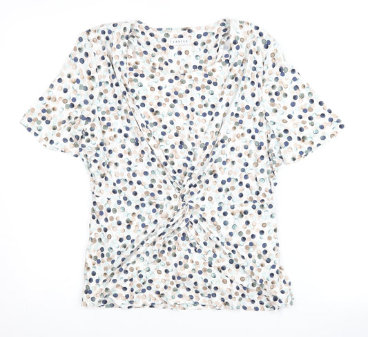 Womens UK Size 10 Eastex Multicoloured Basic Blouse