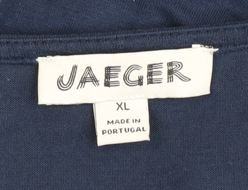 Jaeger Women's Blue XL Basic Long Sleeve Top
