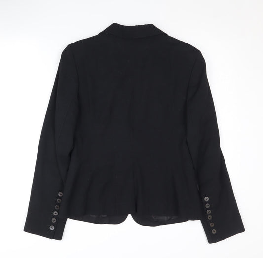 Ted Baker Women's Black Blazer M Slim One-Button