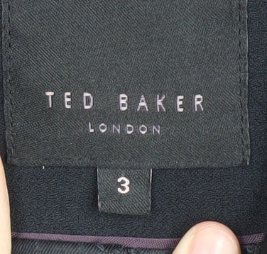 Ted Baker Women's Black Blazer M Slim One-Button