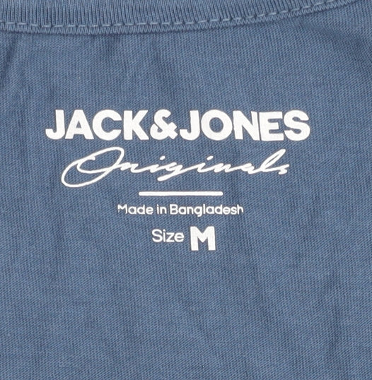 Mens UK Size M JACK & JONES Blue T-Shirt