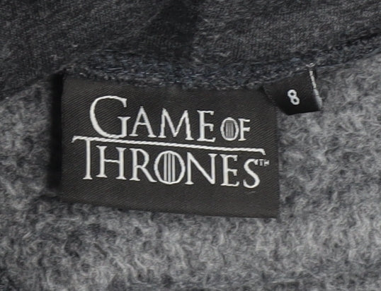 Brand and care label for Game of Thrones Grey unisex hoodie -, size 8