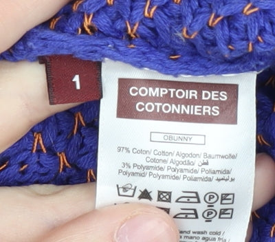 Comptoir des Cotonniers Women's Blue Knit Pullover Jumper XS
