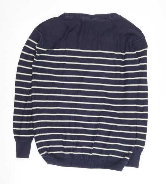 Womens UK Size 8 Fat Face Blue Pullover Jumper