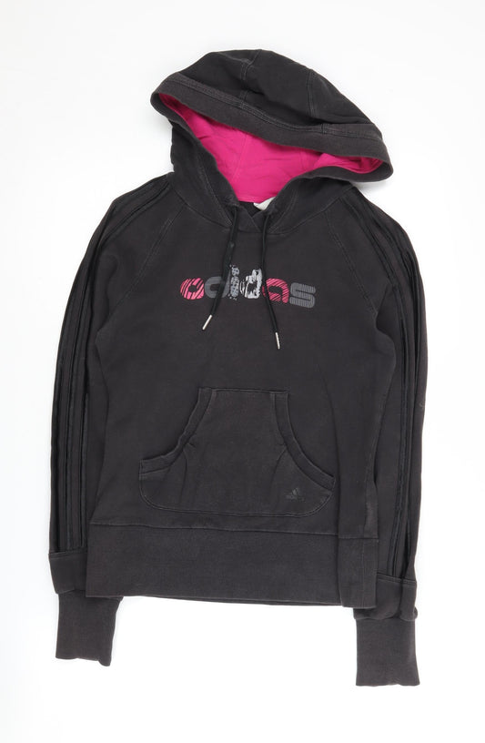 Additional front view of Adidas Women's Black Pullover Hoodie, size 10