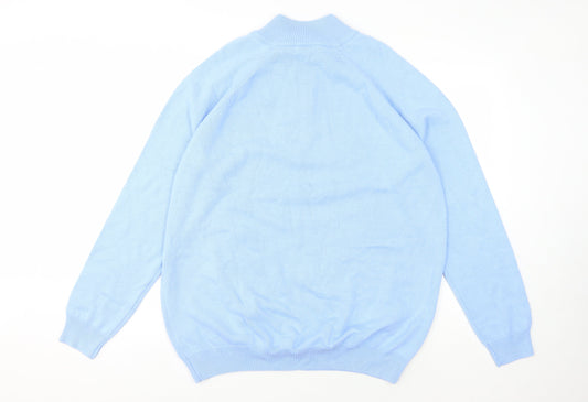 Cotton Traders Men's Blue 2XL Full Zip Jumper