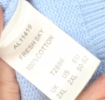 Cotton Traders Men's Blue 2XL Full Zip Jumper