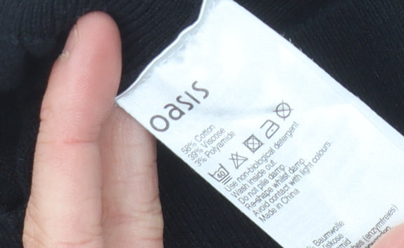 Womens UK Size S Oasis Black Pullover Jumper