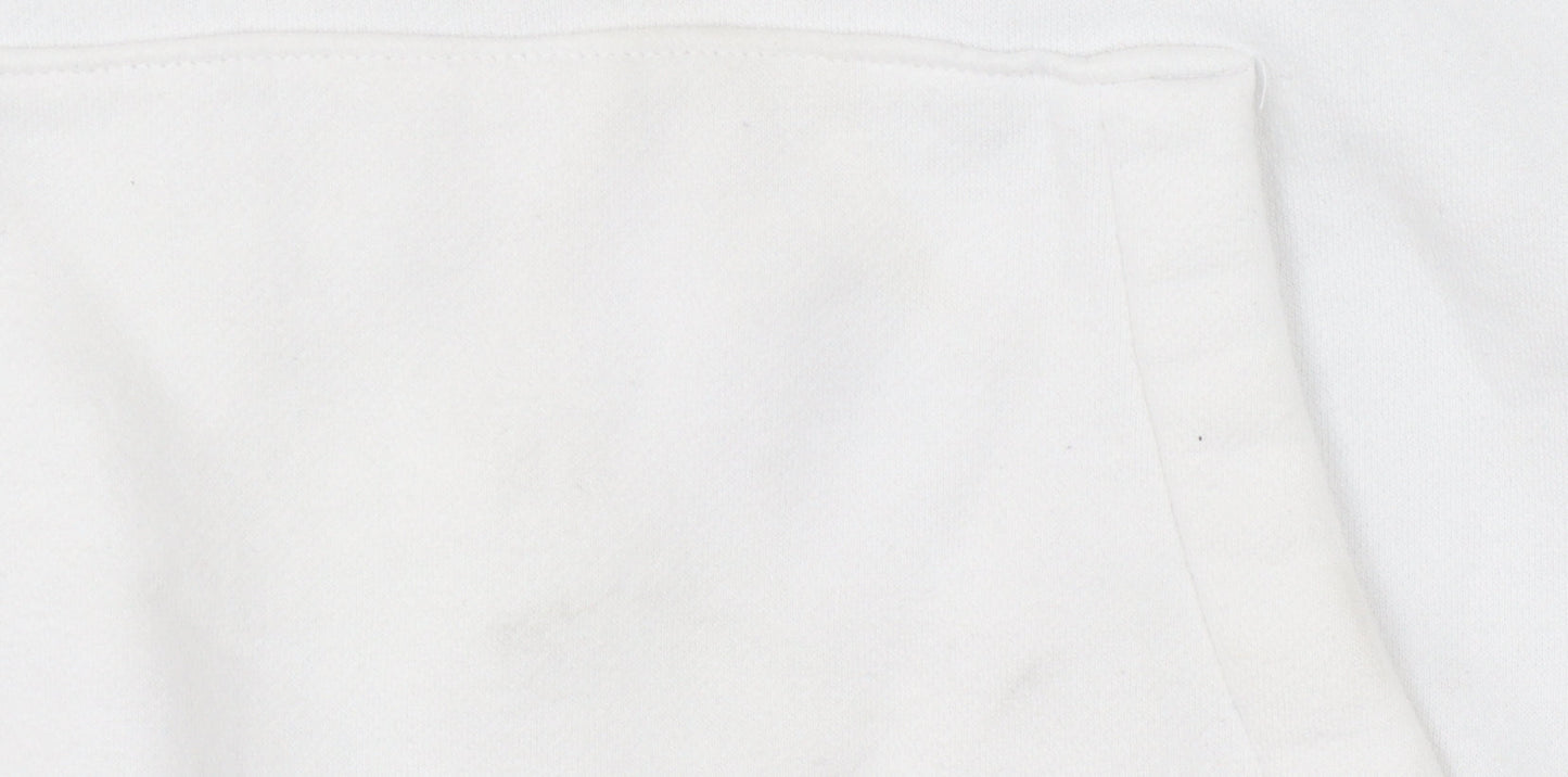 Mens UK Size XS Hollister White Pullover Hoodie