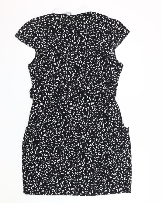 Blue Vanilla Women's Black Collared Dress Size 16