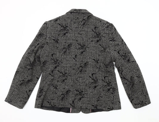 Klass Collection Women's Grey Black Tweed Suit Jacket