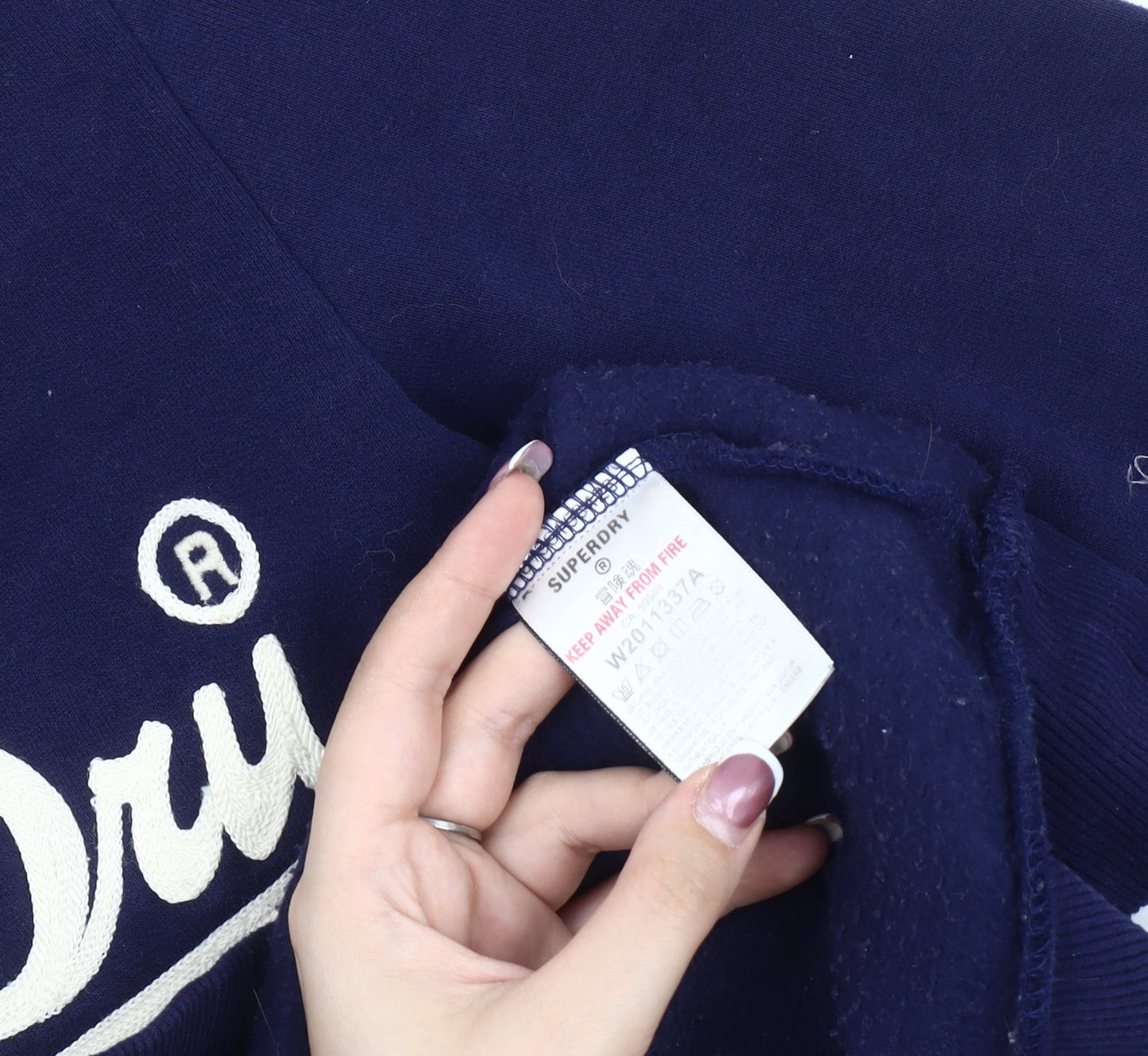 Superdry Women's Blue Sweatshirt, Size 6, Casual Autumn Wear